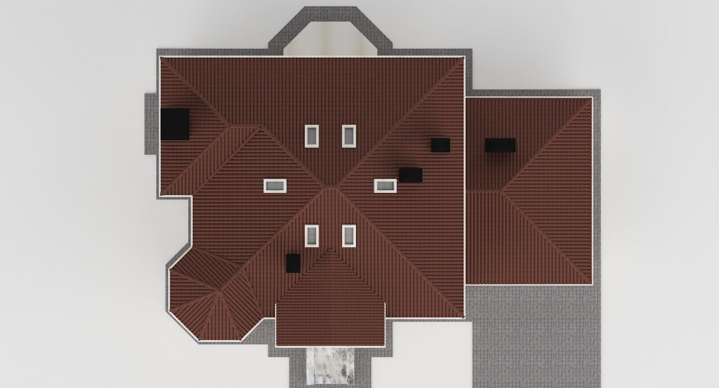 Stone House Low-poly 3D model_9