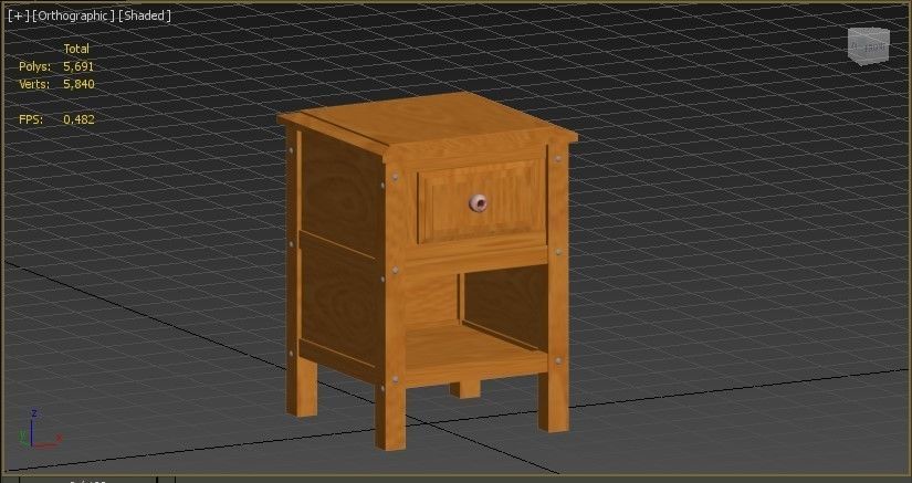 low poly AR vr drawer Low-poly 3D model_4