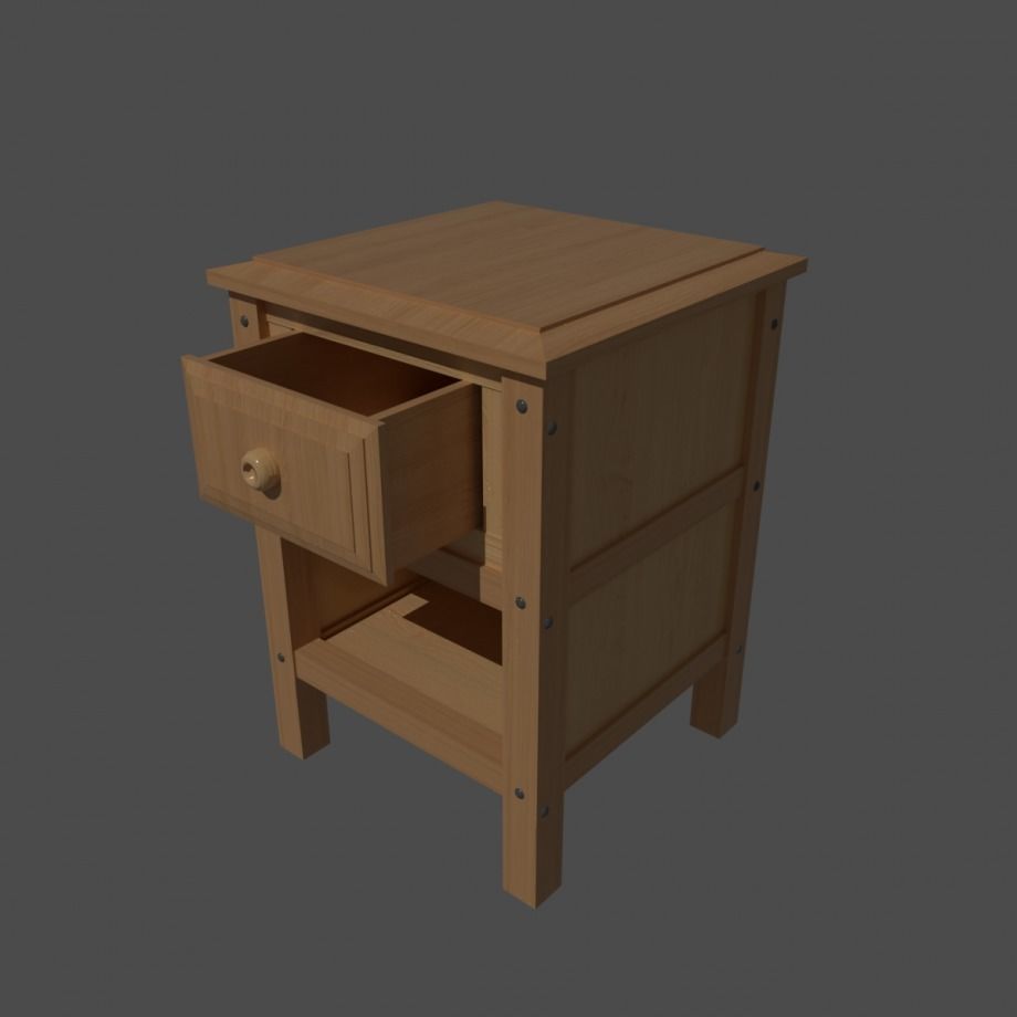 low poly AR vr drawer Low-poly 3D model_3