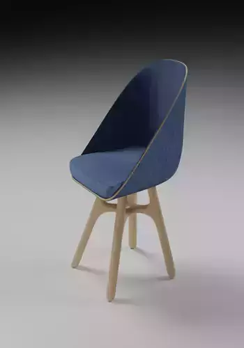 low poly chair desk for AR