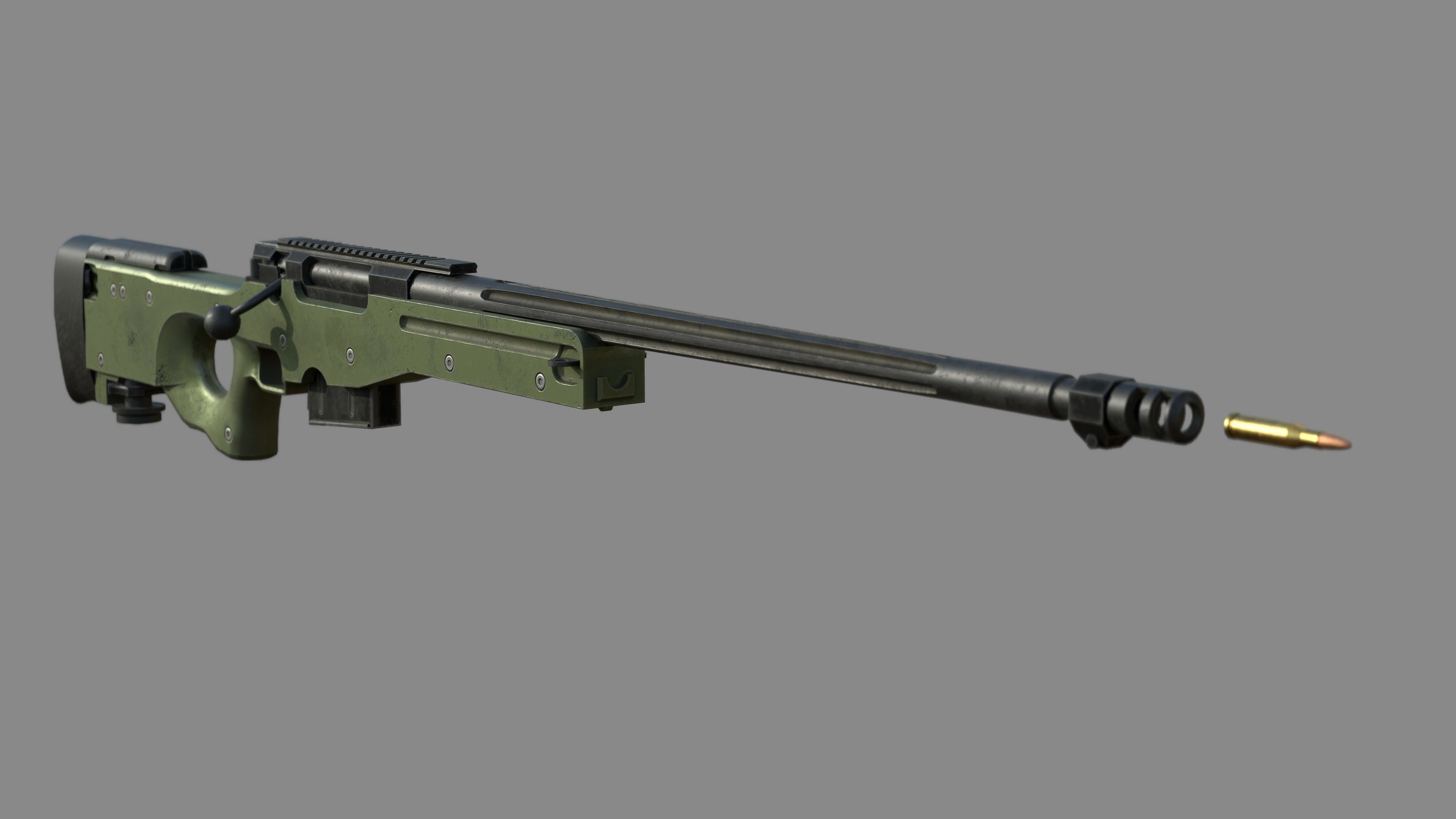 Weapon - AWM - Included Highres Low-poly 3D model_4