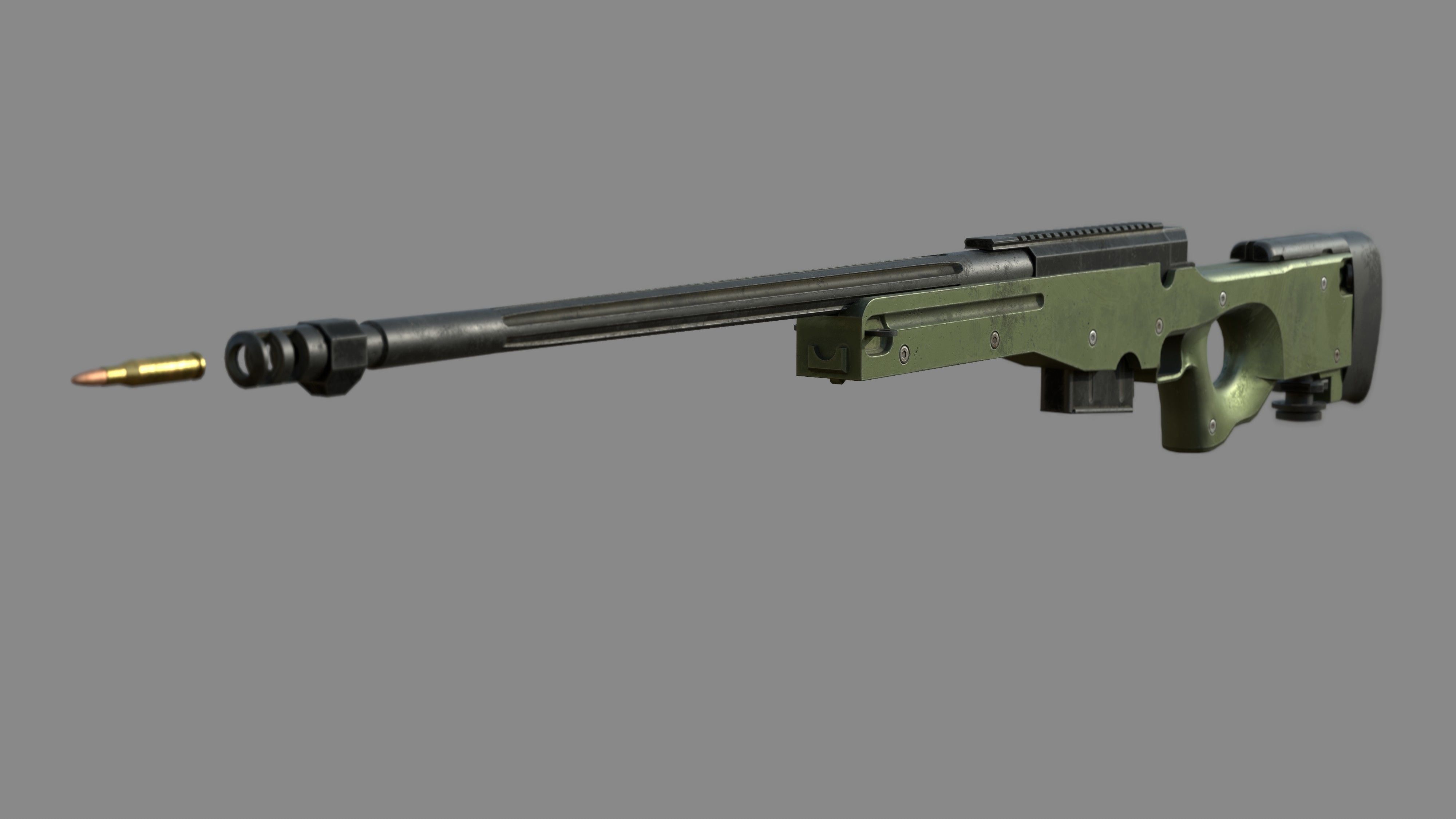 Weapon - AWM - Included Highres Low-poly 3D model_6
