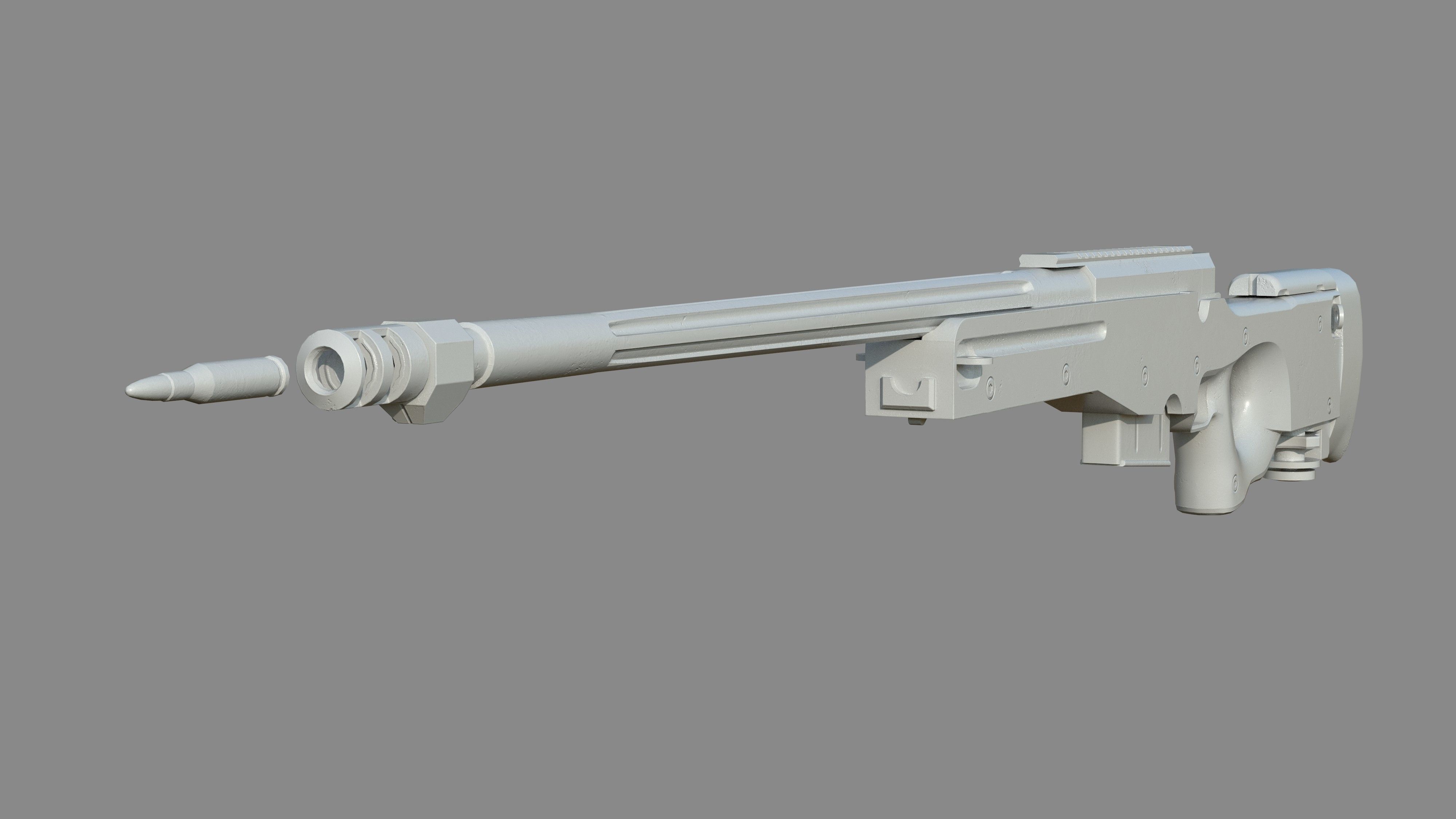 Weapon - AWM - Included Highres Low-poly 3D model_12