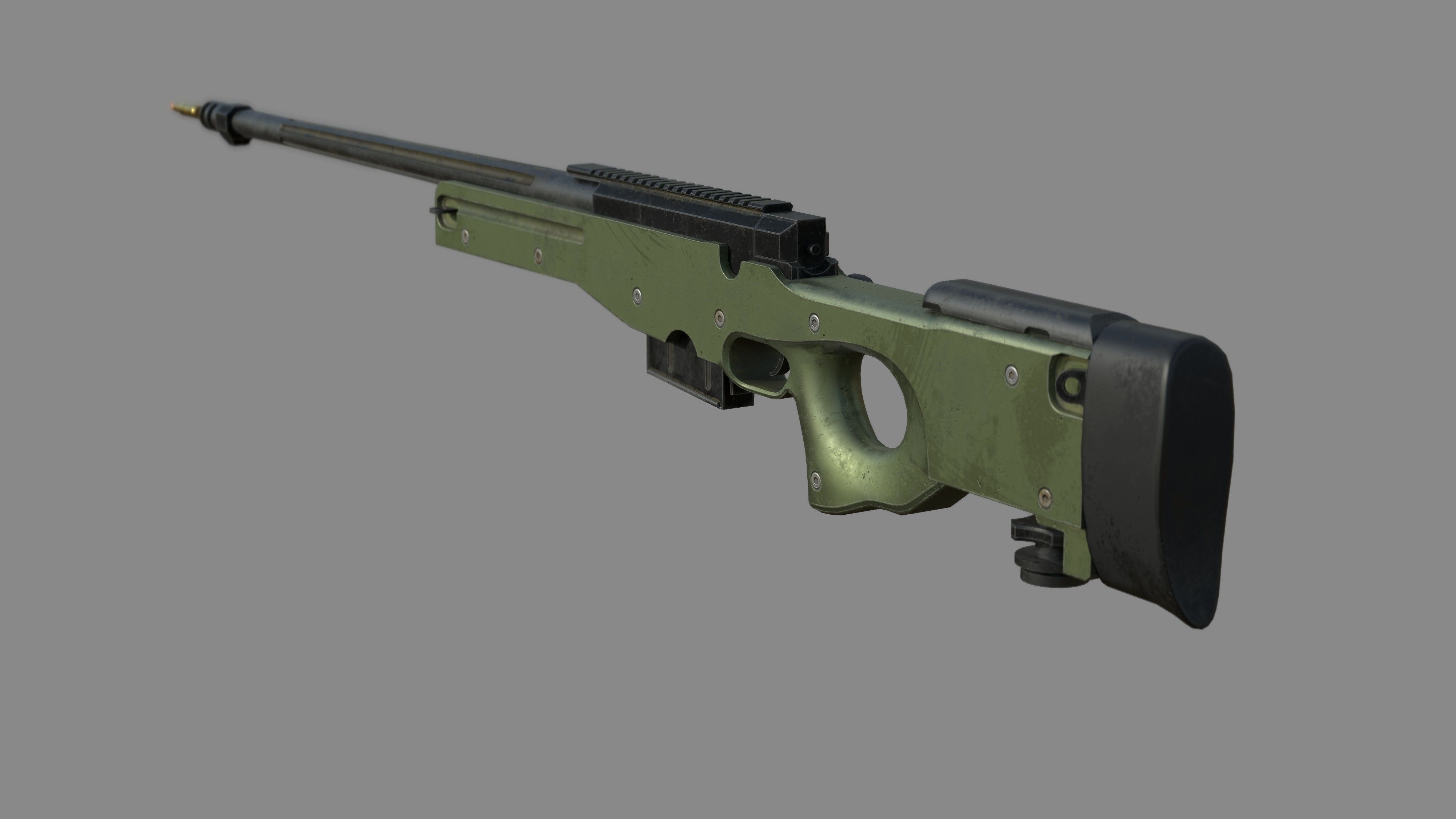 Weapon - AWM - Included Highres Low-poly 3D model_8