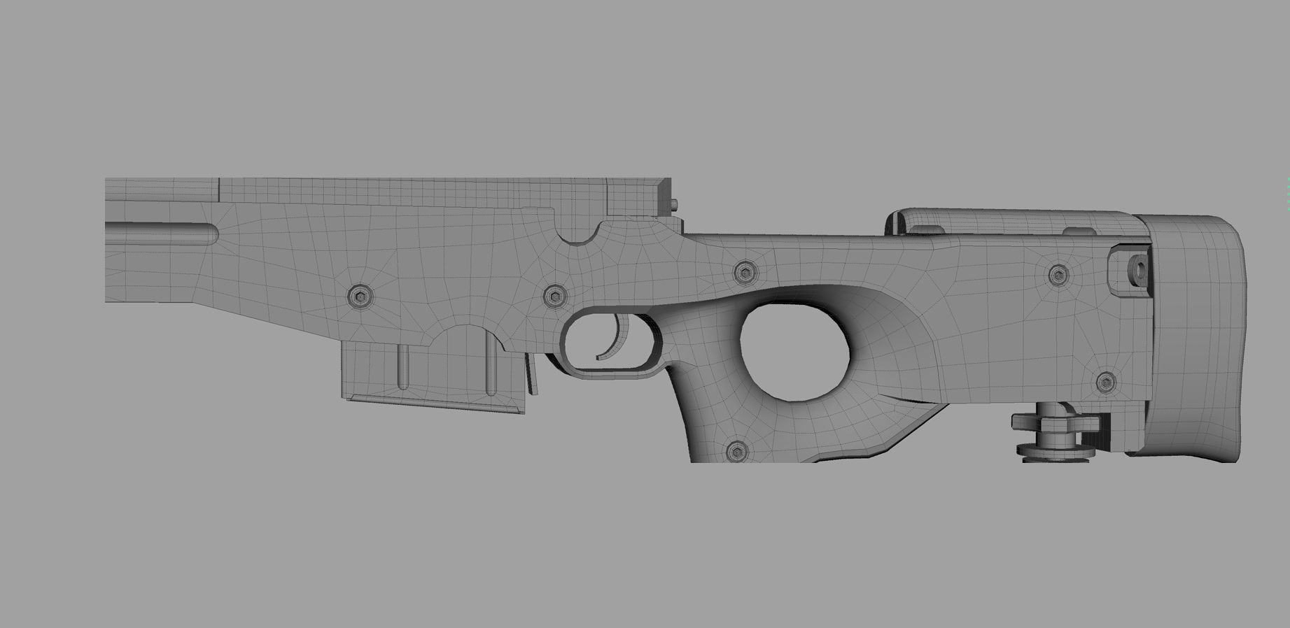 Weapon - AWM - Included Highres Low-poly 3D model_36