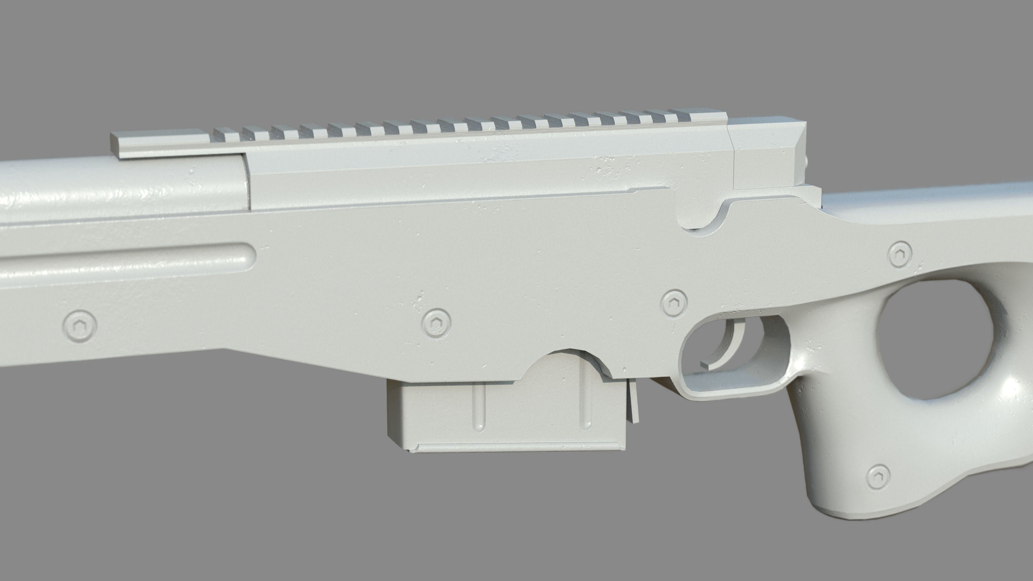 Weapon - AWM - Included Highres Low-poly 3D model_22