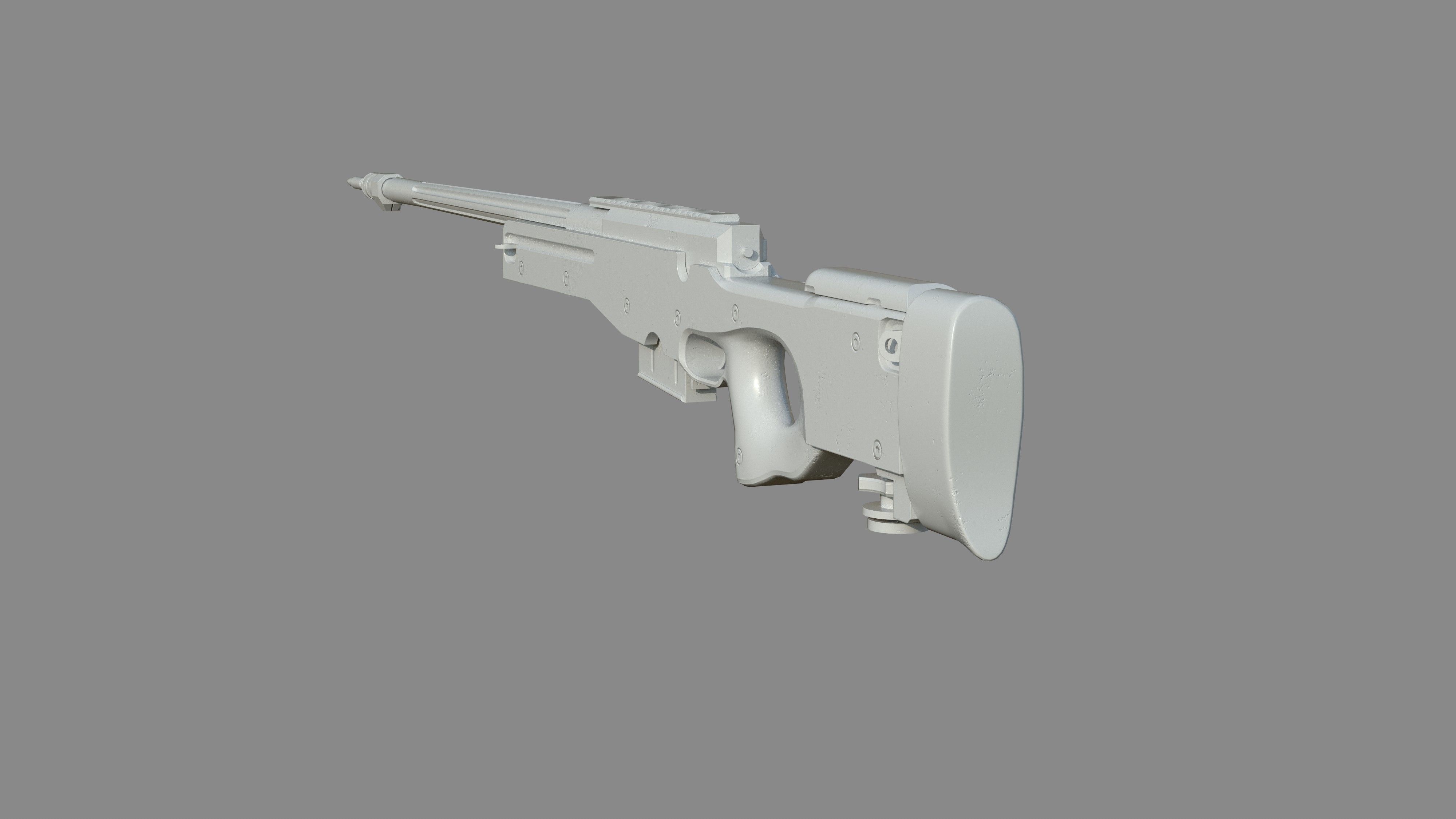 Weapon - AWM - Included Highres Low-poly 3D model_14