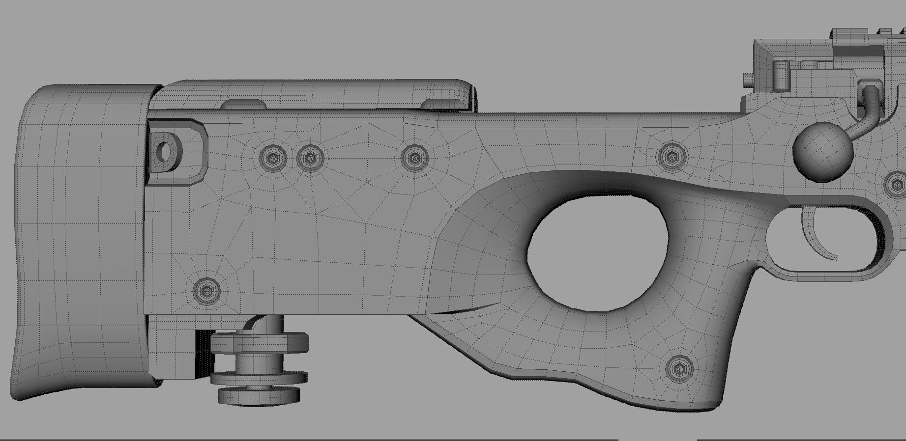 Weapon - AWM - Included Highres Low-poly 3D model_37