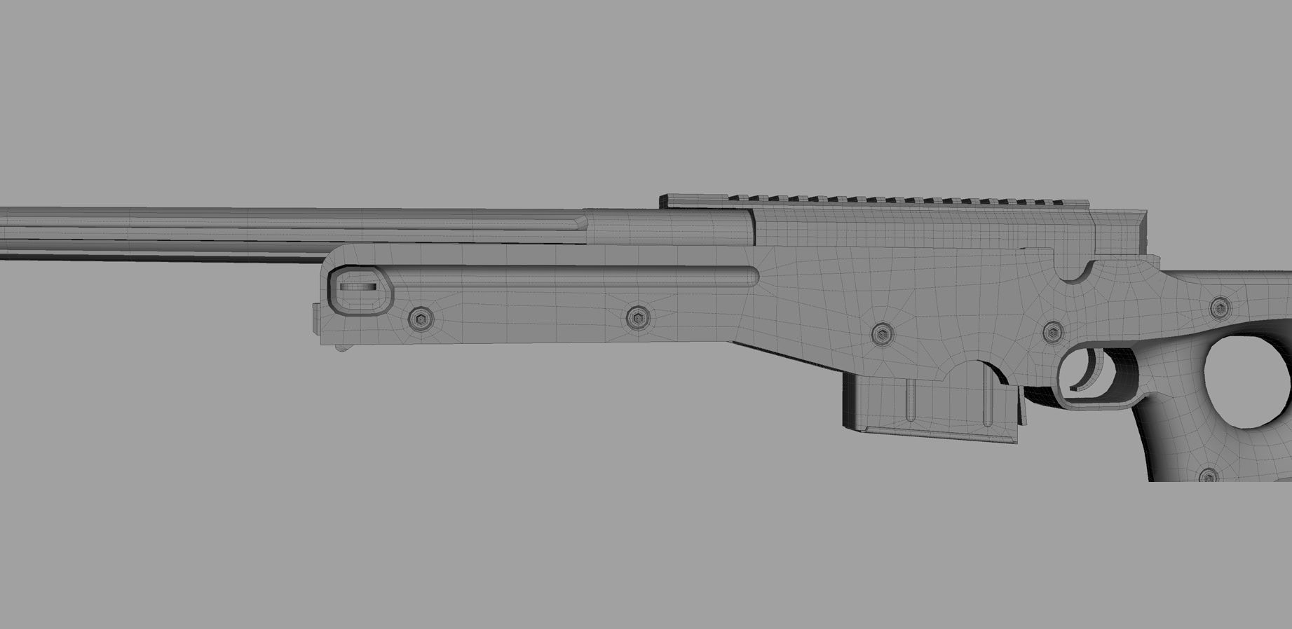 Weapon - AWM - Included Highres Low-poly 3D model_35