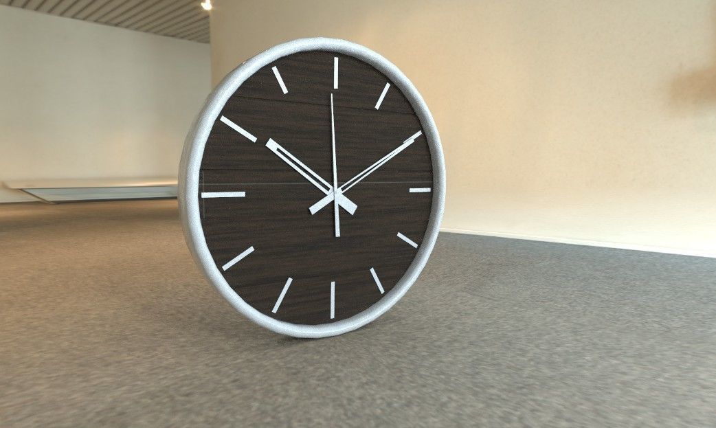 low poly AR vr wall clock Low-poly 3D model_4
