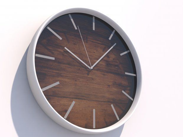 low poly AR vr wall clock Low-poly 3D model_2