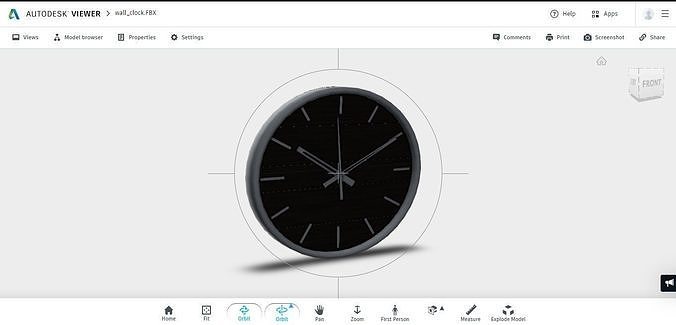 low poly AR vr wall clock Low-poly 3D model