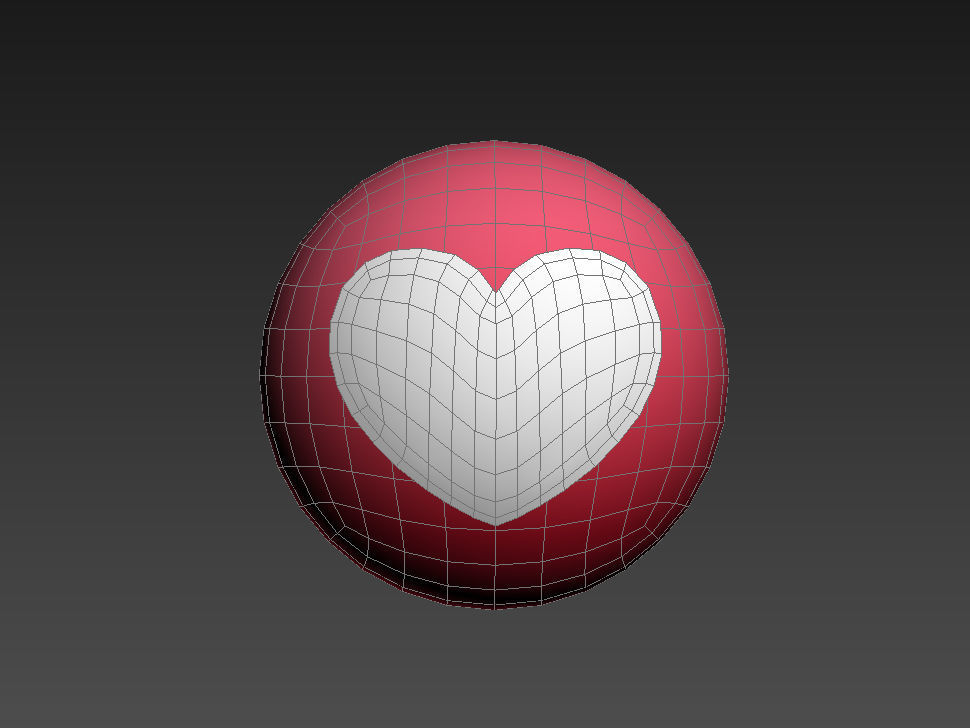 Animated Facebook Love Reaction Button Low-poly 3D model_9