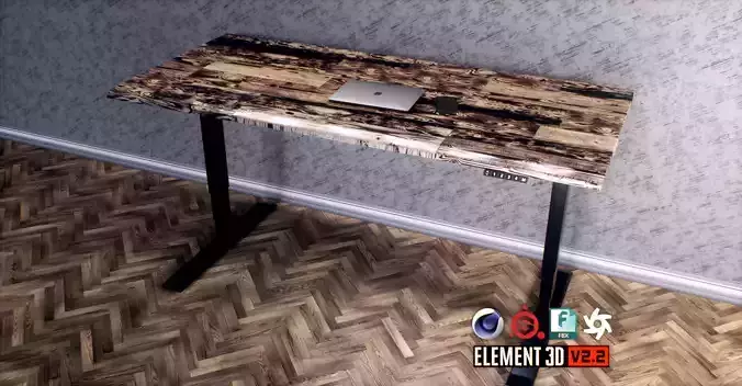 Standing Desk Low-poly 3D model