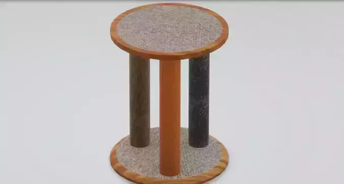 cat scratcher Low-poly 3D model