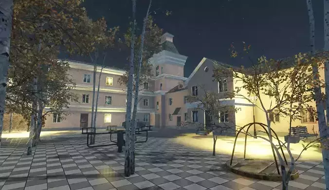 building old with clock tower