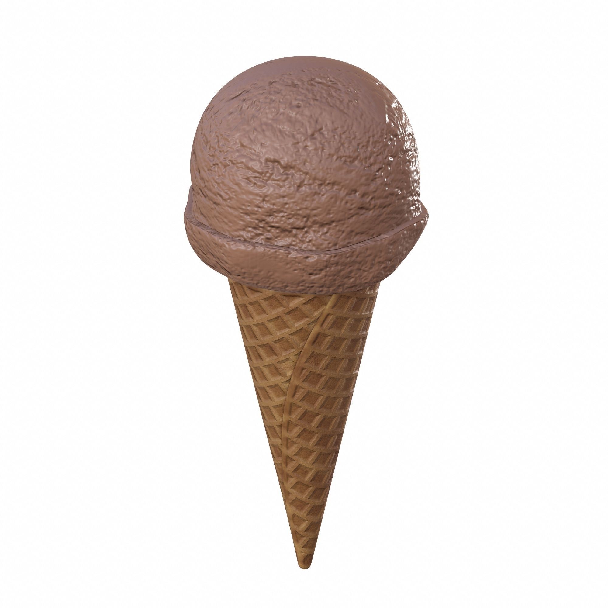 Ice cream in waffle cone and cup 3D Model Collection_22