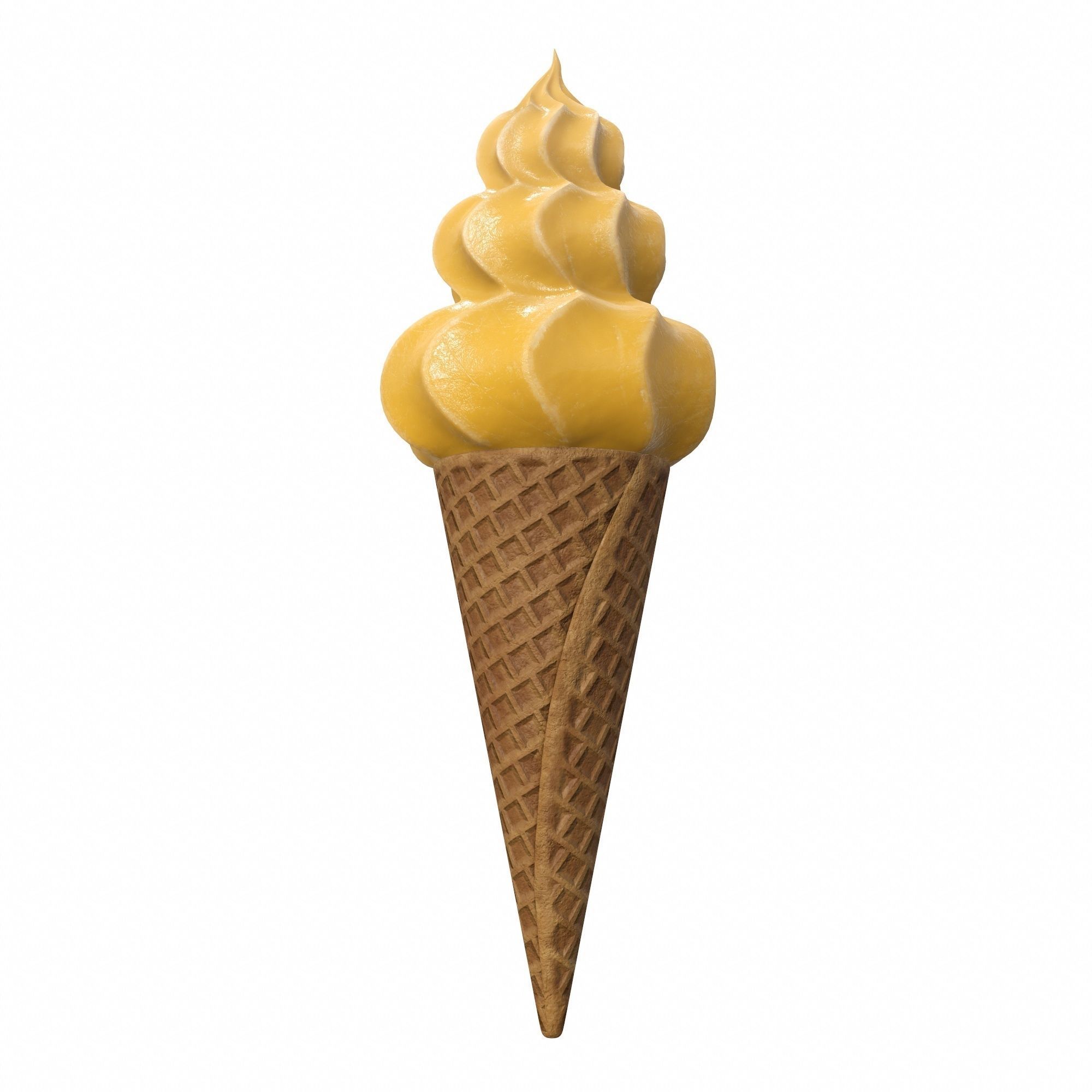 Ice cream in waffle cone and cup 3D Model Collection_45