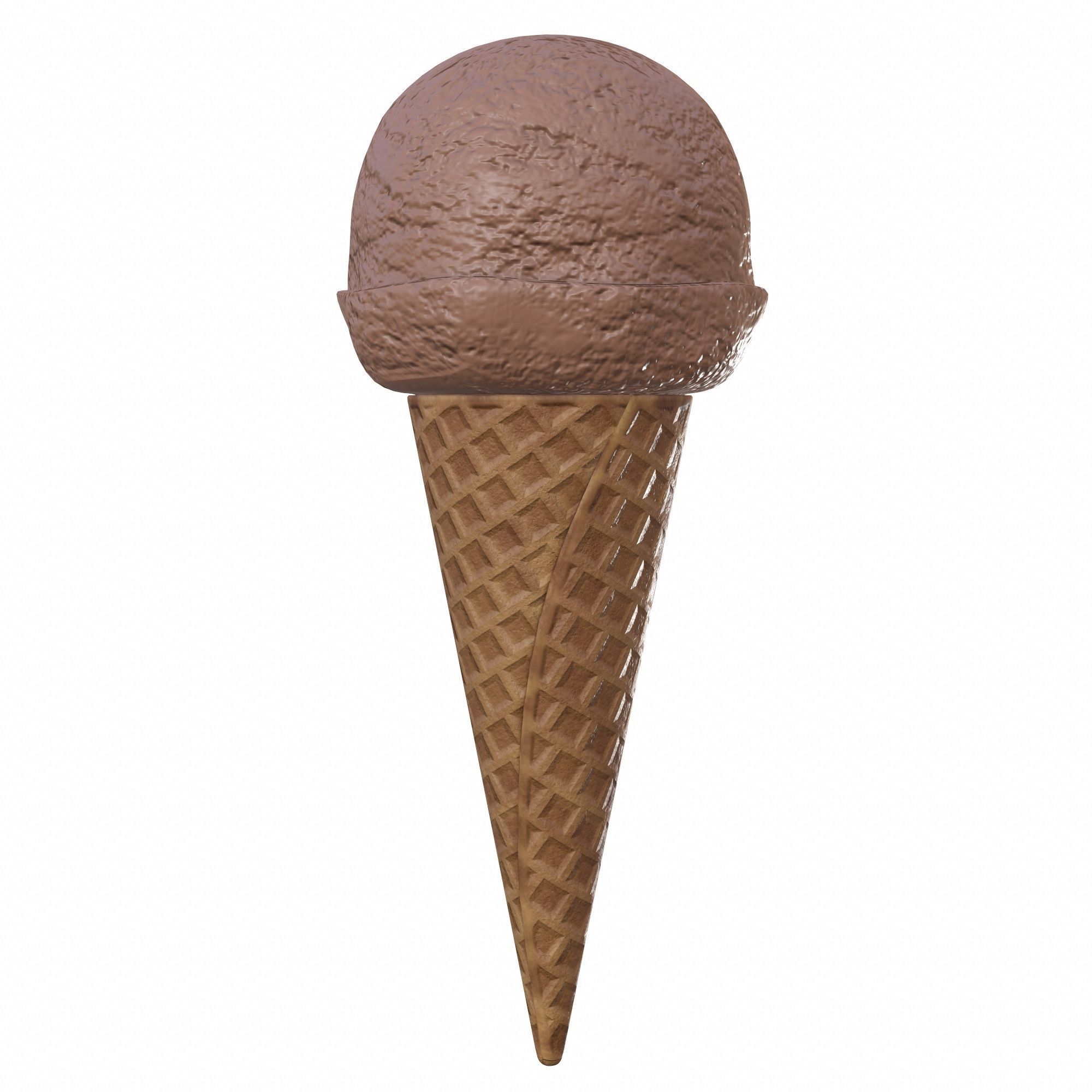 Ice cream in waffle cone and cup 3D Model Collection_23