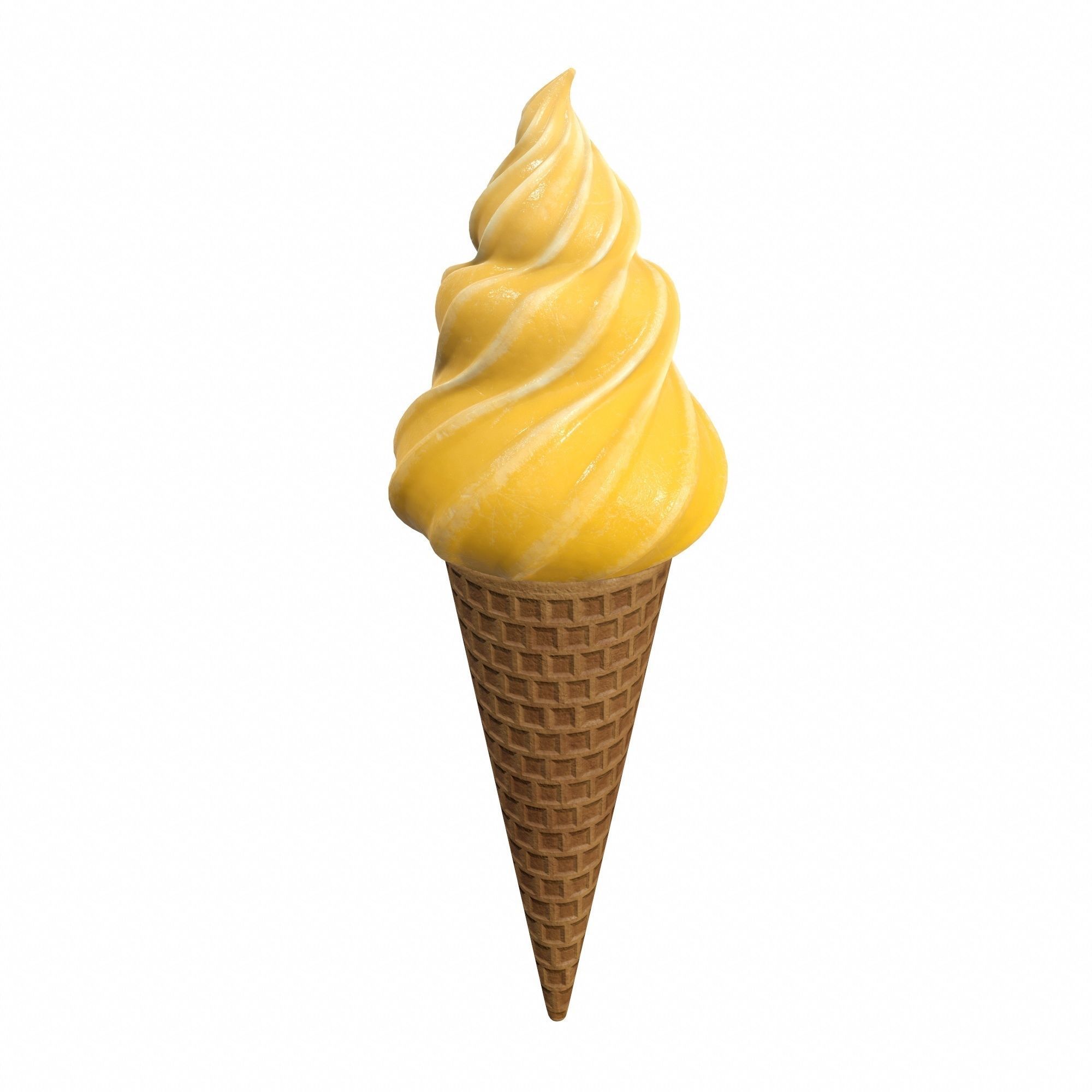 Ice cream in waffle cone and cup 3D Model Collection_51