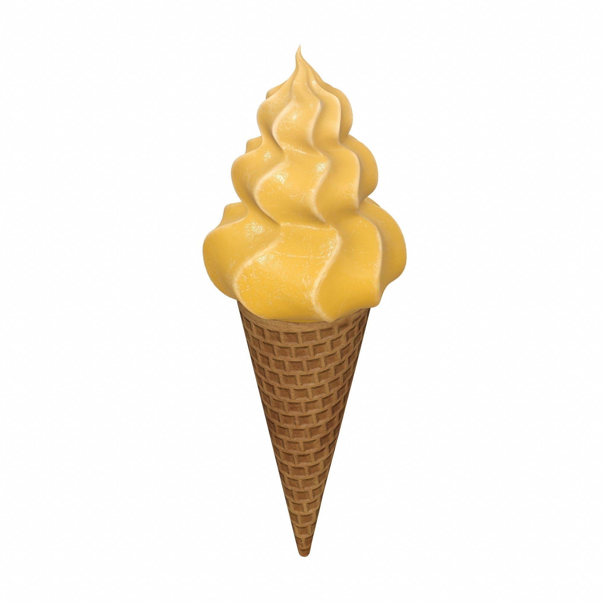 Ice cream in waffle cone and cup 3D Model Collection_44