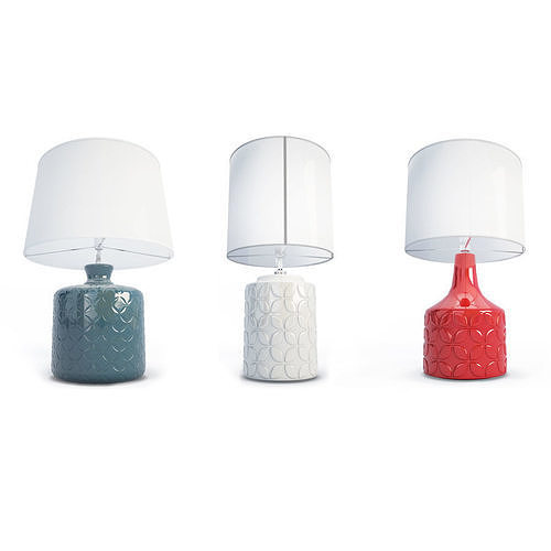 3 Graphic Table Lamps 3D model