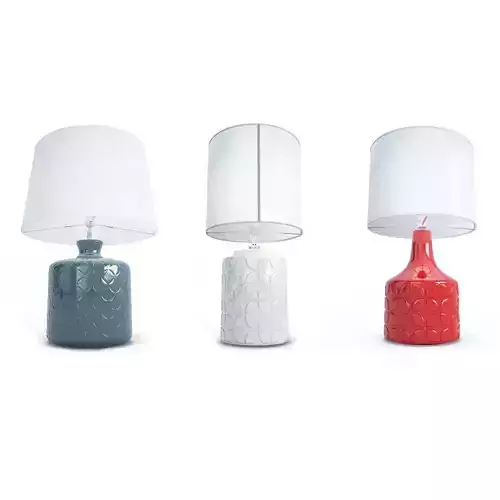 3 Graphic Table Lamps 3D model