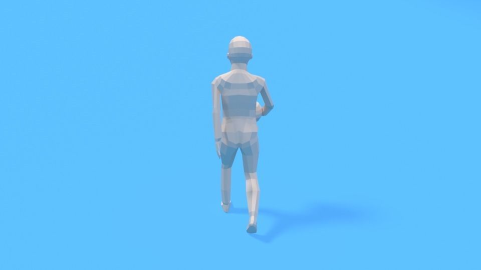 Low Poly Kid Walking With a Ball Low-poly 3D model_5
