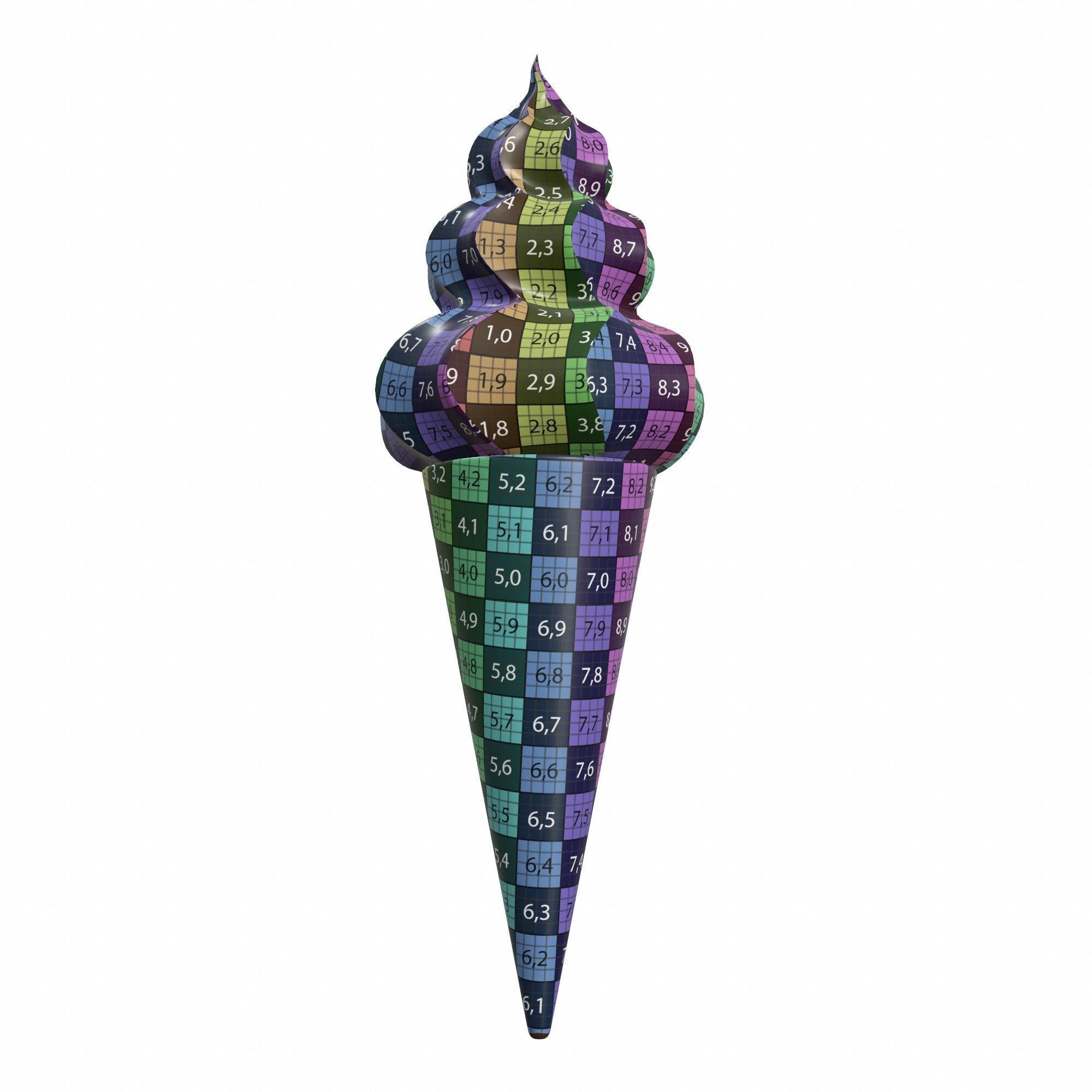 Ice cream packaging waffle cone cup balls mock up 3D Model Collection_129