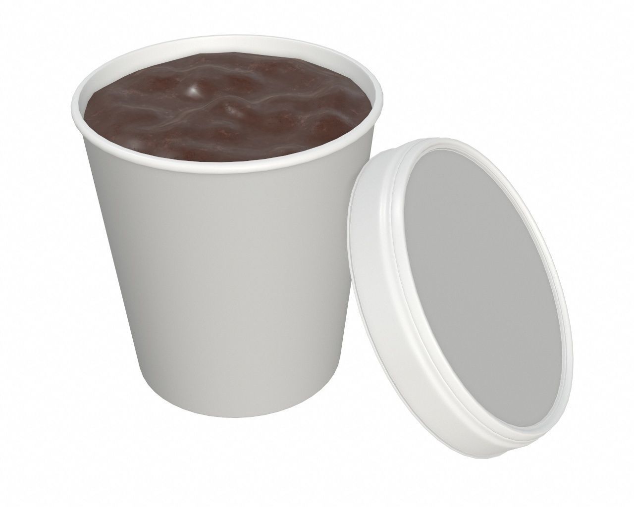 Ice cream packaging waffle cone cup balls mock up 3D Model Collection_44