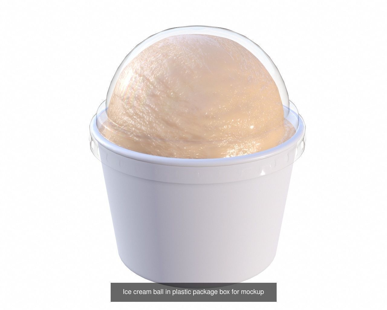 Ice cream packaging waffle cone cup balls mock up 3D Model Collection_45