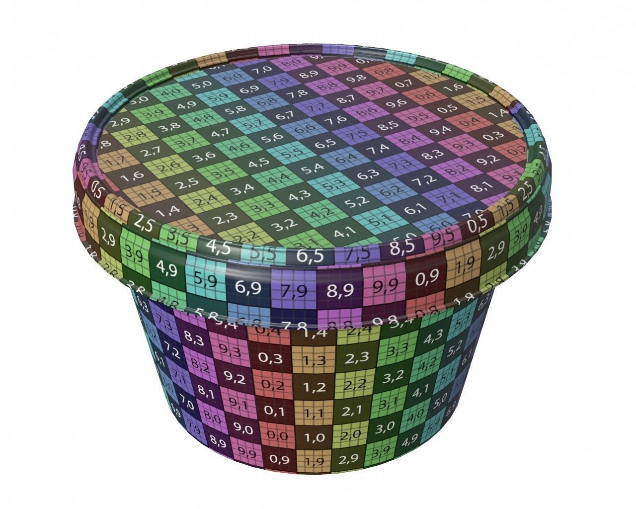 Ice cream packaging waffle cone cup balls mock up 3D Model Collection_54