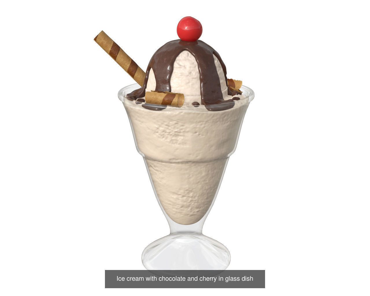 Ice cream packaging waffle cone cup balls mock up 3D Model Collection_119