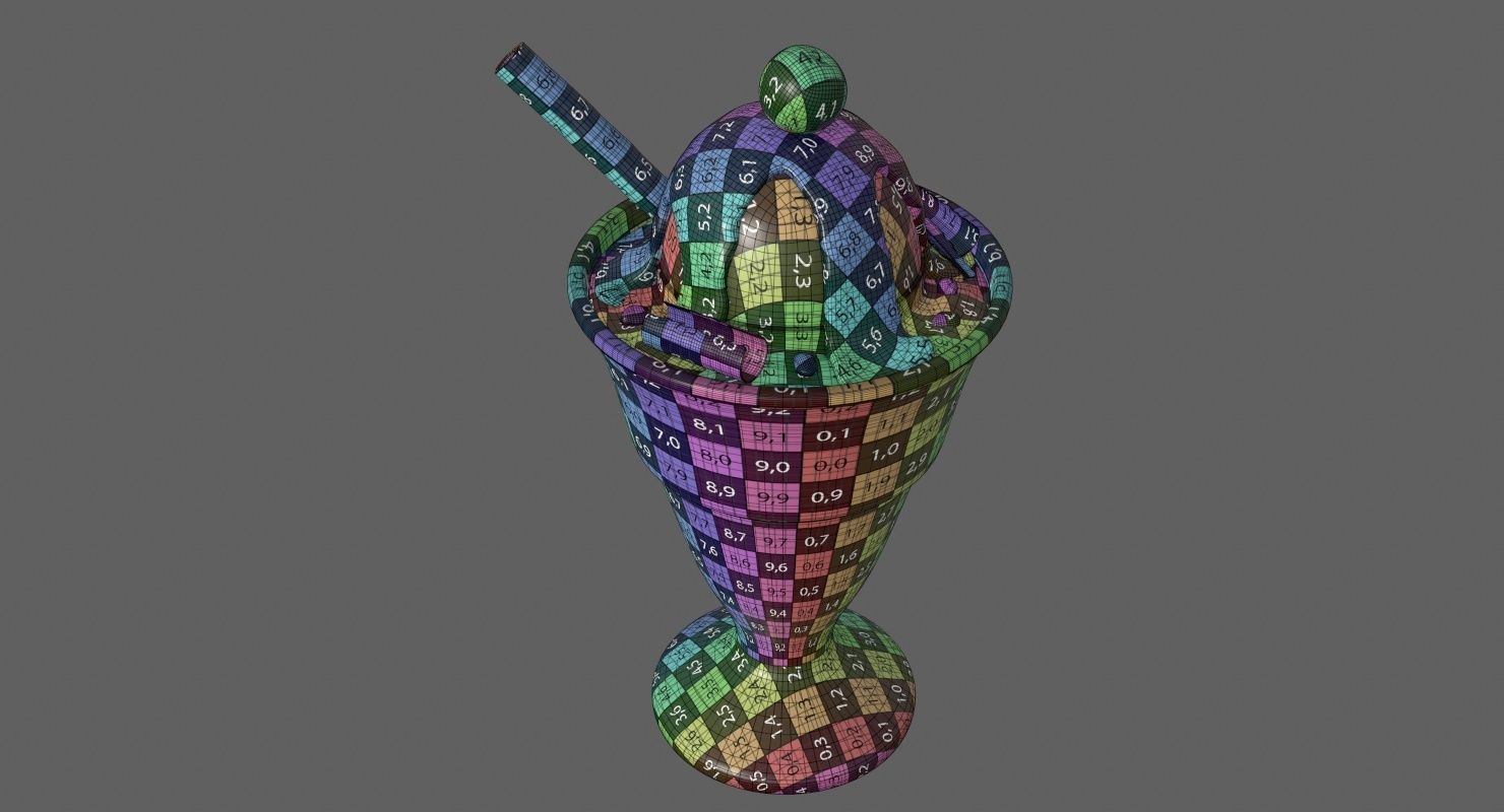 Ice cream packaging waffle cone cup balls mock up 3D Model Collection_96