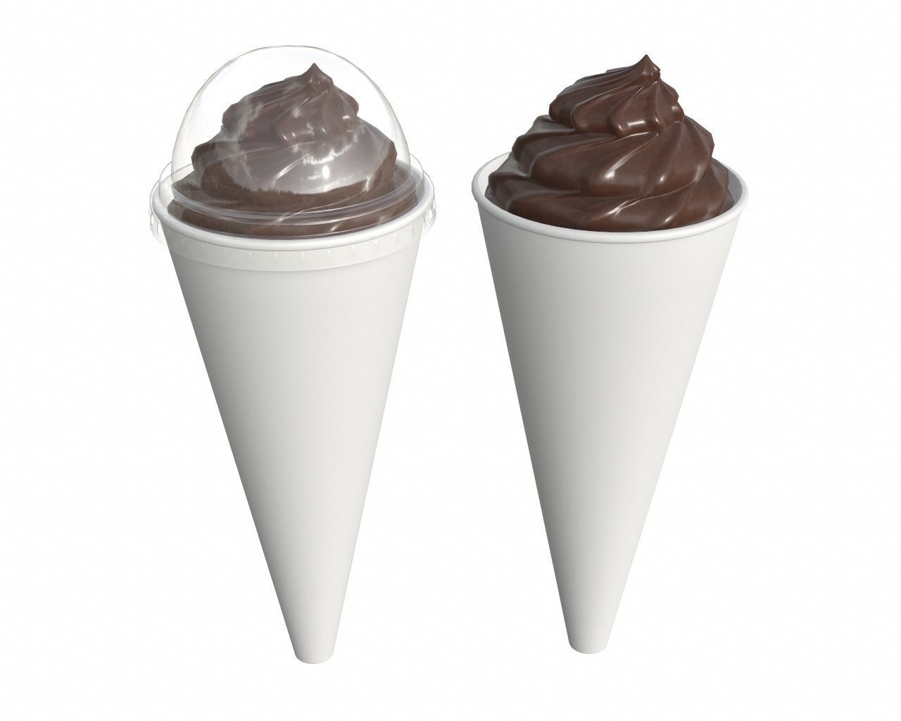 Ice cream packaging waffle cone cup balls mock up 3D Model Collection_139