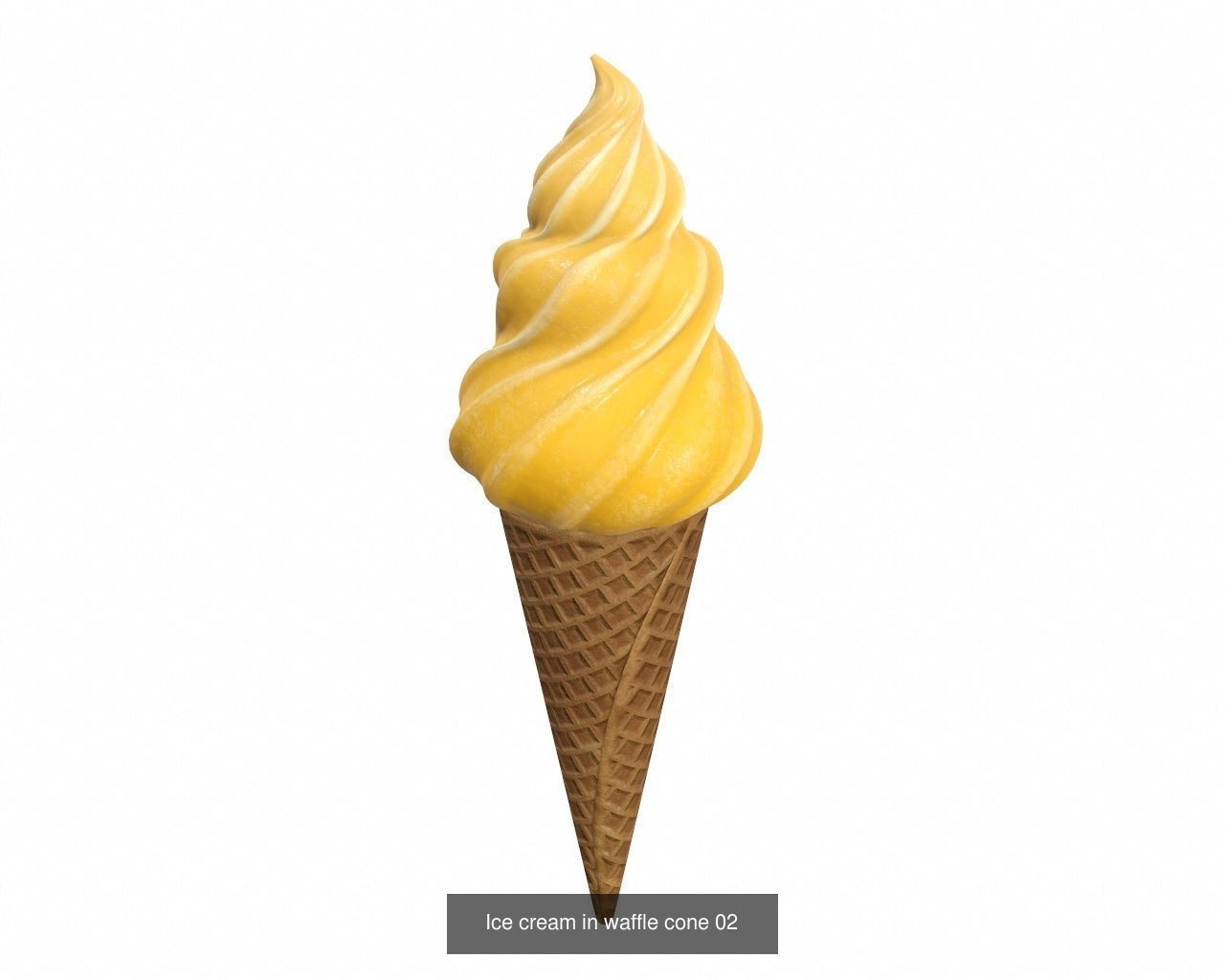 Ice cream packaging waffle cone cup balls mock up 3D Model Collection_115