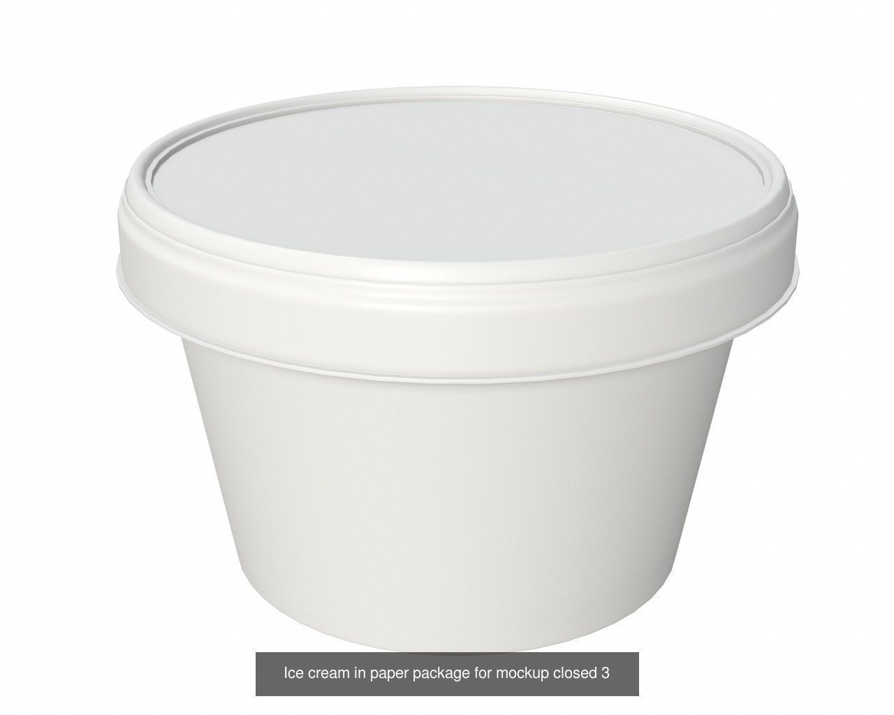 Ice cream packaging waffle cone cup balls mock up 3D Model Collection_63