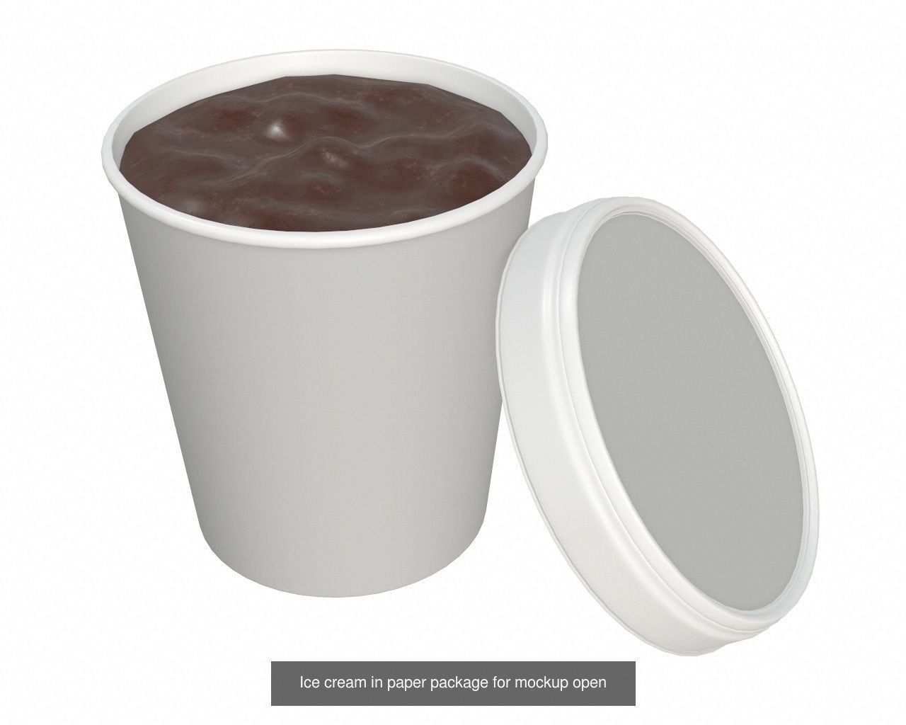 Ice cream packaging waffle cone cup balls mock up 3D Model Collection_65