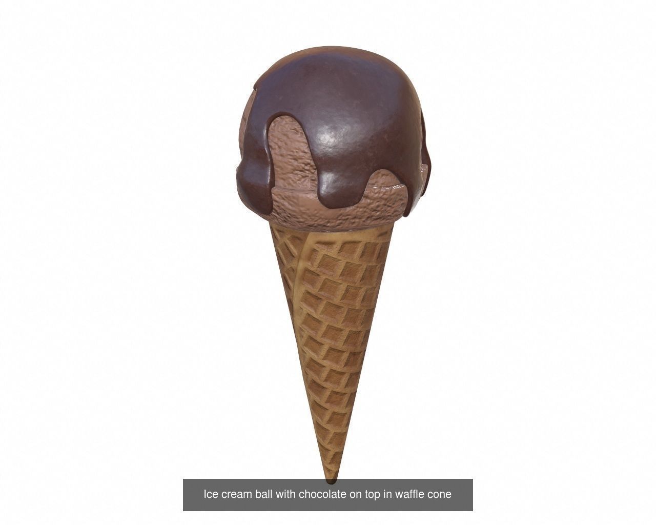 Ice cream packaging waffle cone cup balls mock up 3D Model Collection_107