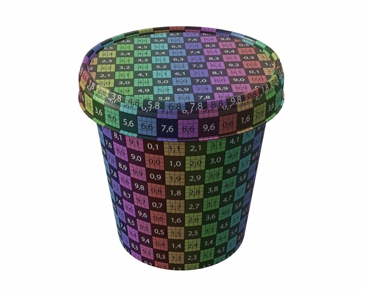 Ice cream packaging waffle cone cup balls mock up 3D Model Collection_42