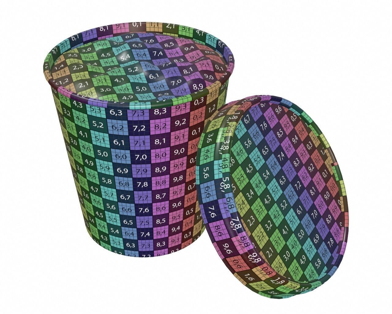 Ice cream packaging waffle cone cup balls mock up 3D Model Collection_48