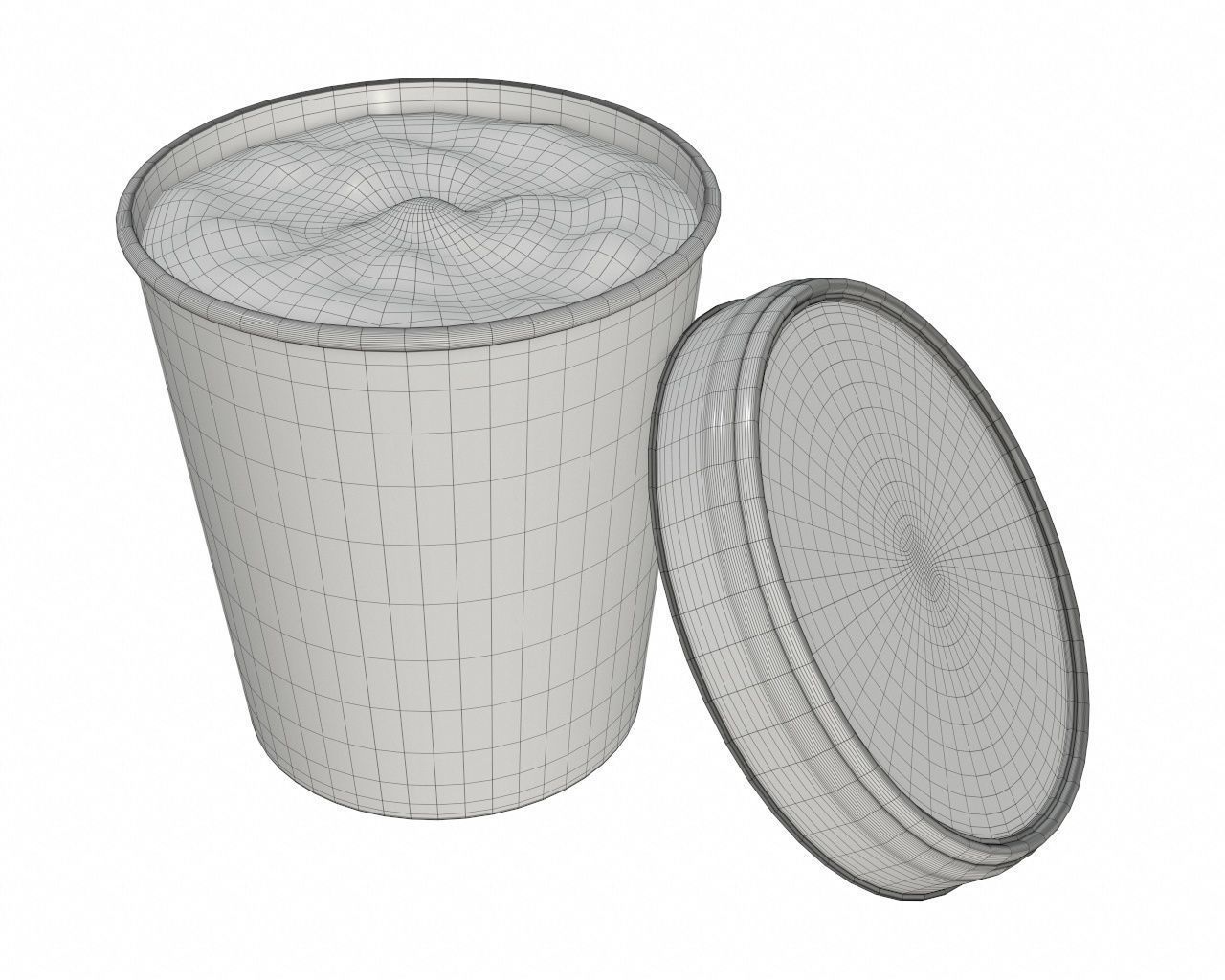 Ice cream packaging waffle cone cup balls mock up 3D Model Collection_46