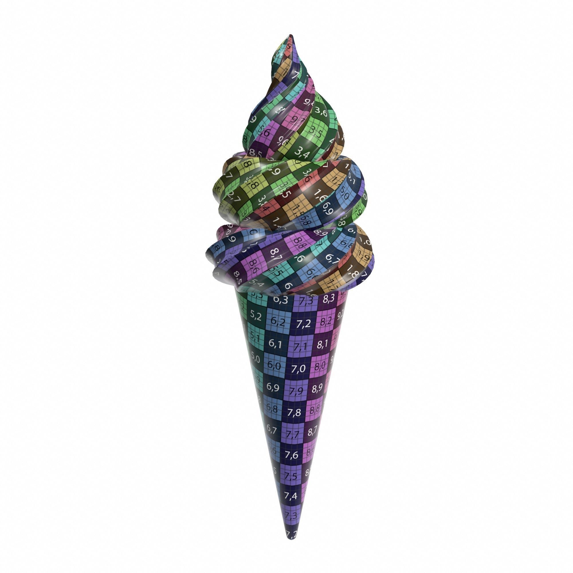 Ice cream packaging waffle cone cup balls mock up 3D Model Collection_132