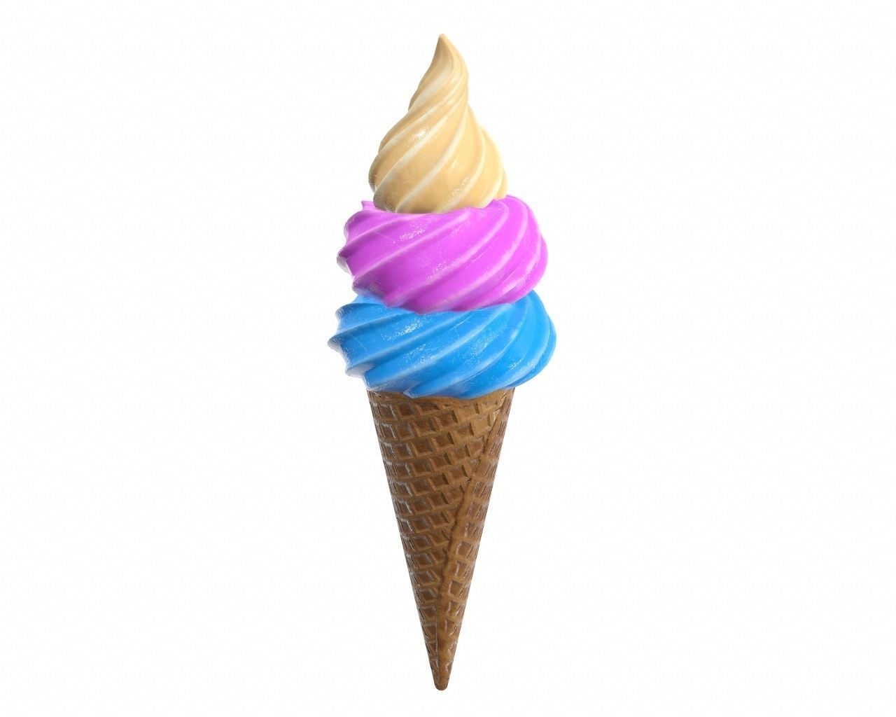 Ice cream packaging waffle cone cup balls mock up 3D Model Collection_133