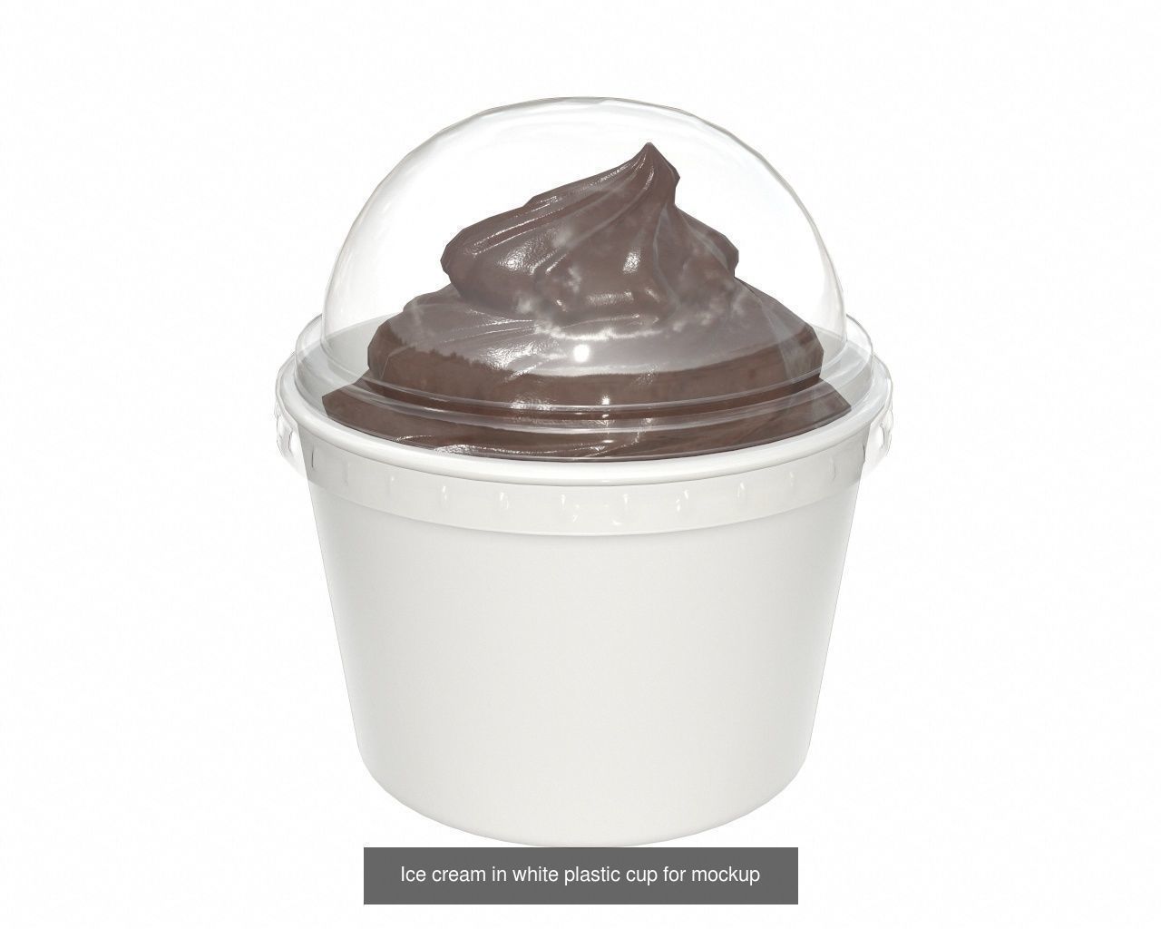 Ice cream packaging waffle cone cup balls mock up 3D Model Collection_71