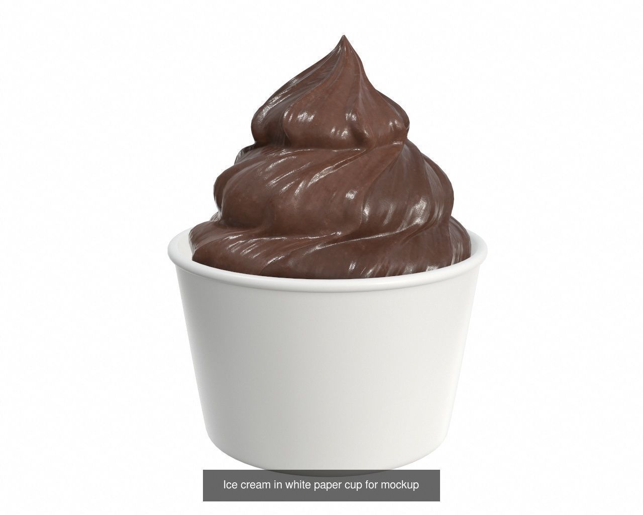 Ice cream packaging waffle cone cup balls mock up 3D Model Collection_69