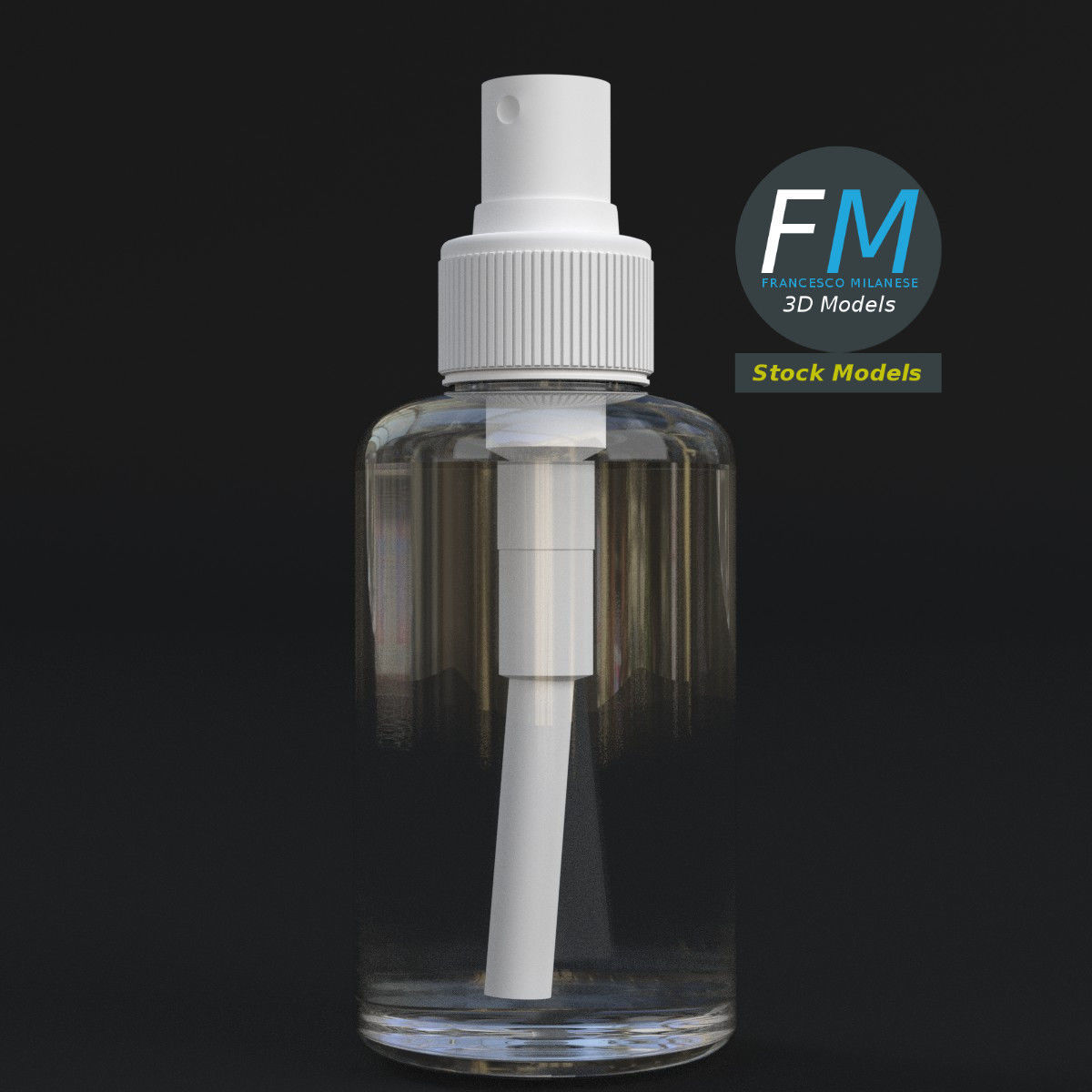 Travel spray bottle 3D model_3
