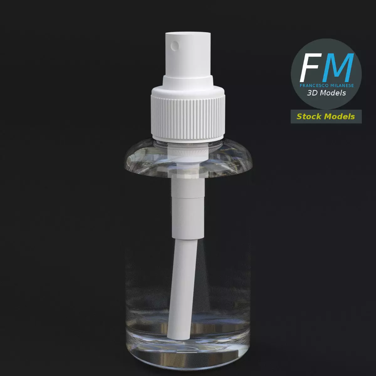 Travel spray bottle 3D model_0