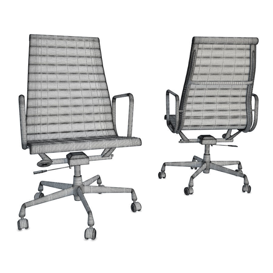 Office Desk Composition 3D model_4