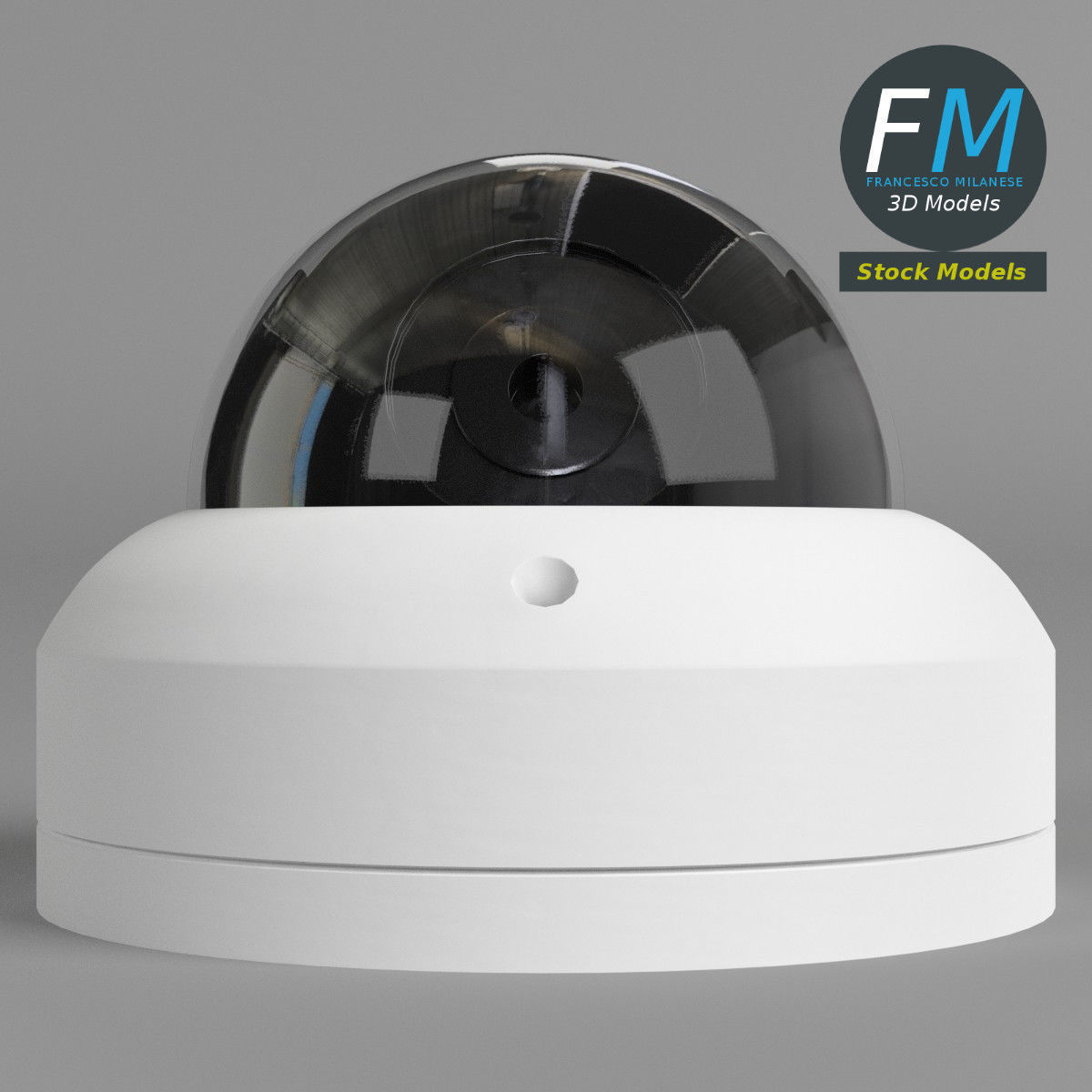 Dome surveillance camera 3D model_3